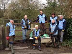 Admiring part of our haul.